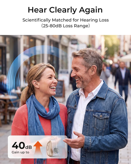 Rechargeable OTC Hearing Aids for Seniors & Adults with Clear Conversations