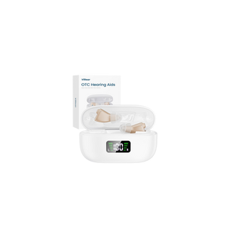 CIC Hearing Aids for Seniors with Rechargeable UV Cleaning Charging Case